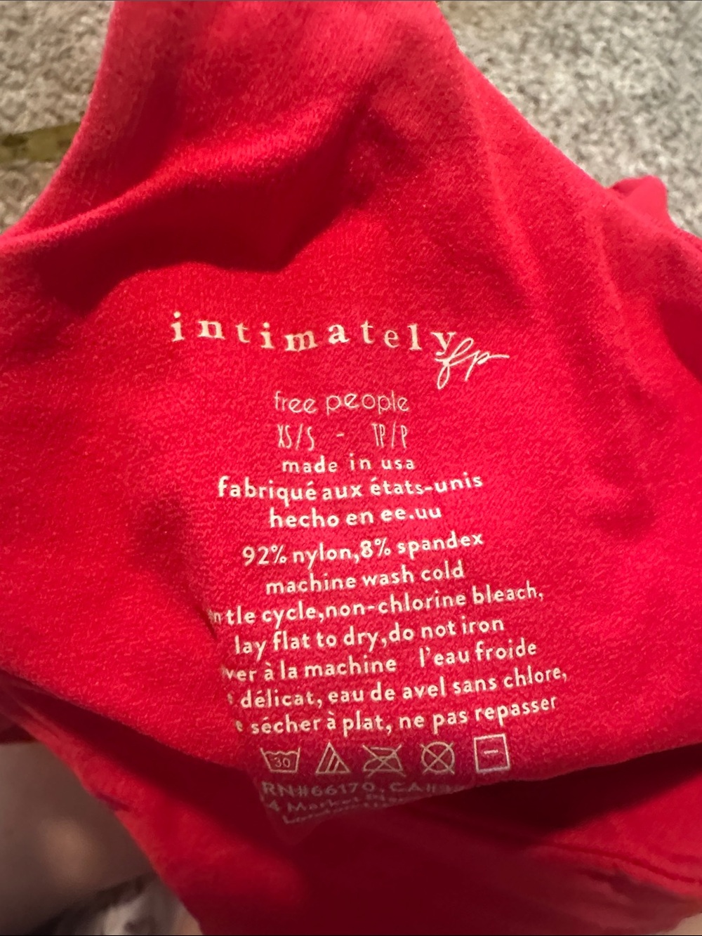 Free People Red Racerback Tank Top xs - Picture 2 of 3
